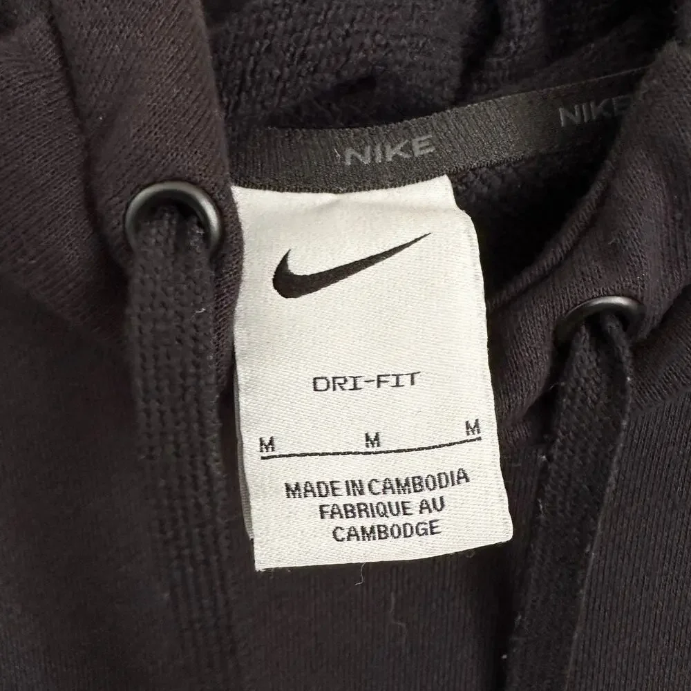 Nike Dri-FIT Hoodie CJ4268-010 Black‎ Pullover Sweatshirt Men’s Size M